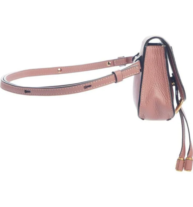 Chloé Belt Marcie Convertible Pink Leather Messenger Bag