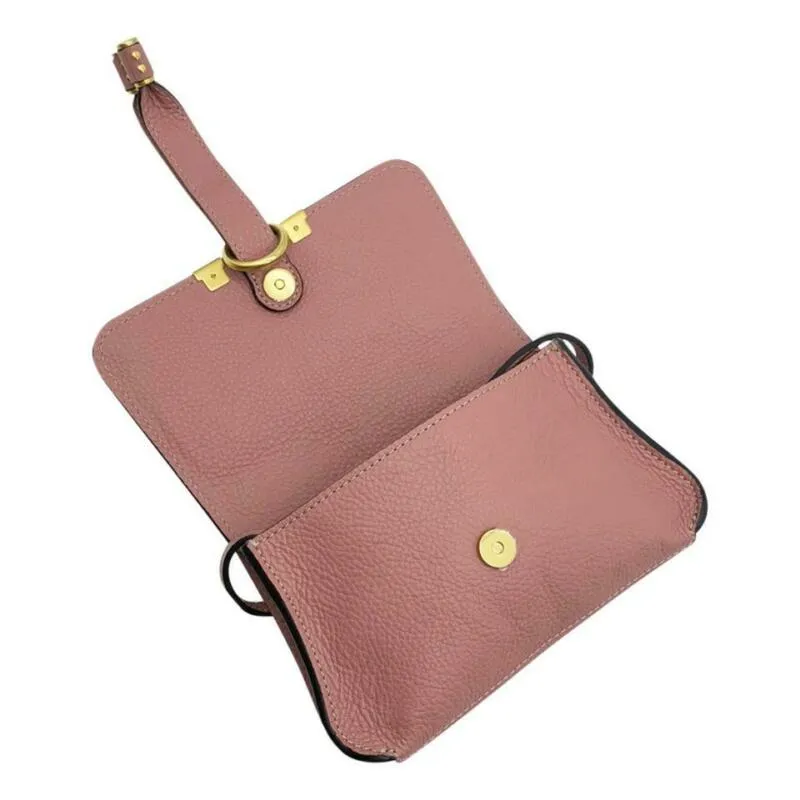 Chloé Belt Marcie Convertible Pink Leather Messenger Bag