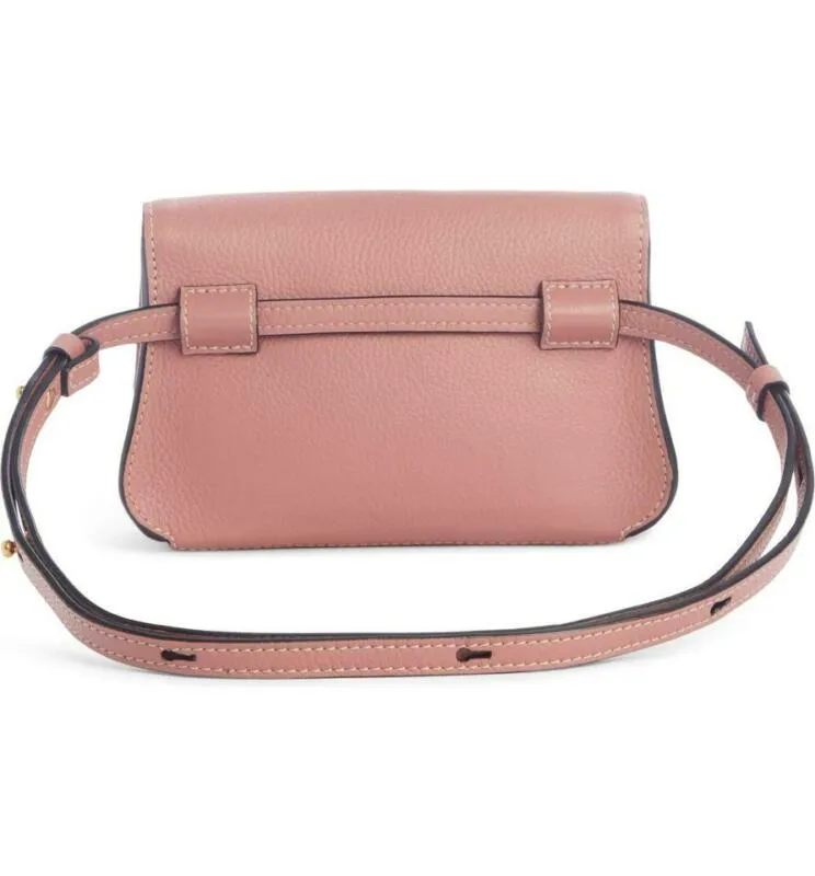 Chloé Belt Marcie Convertible Pink Leather Messenger Bag