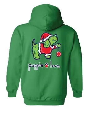 CHRISTMAS GROUCH PUP, ADULT HOODIE