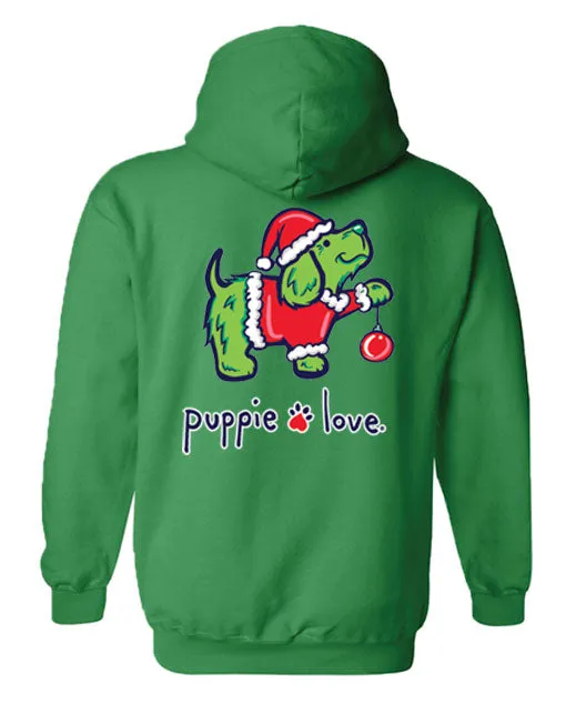 CHRISTMAS GROUCH PUP, ADULT HOODIE