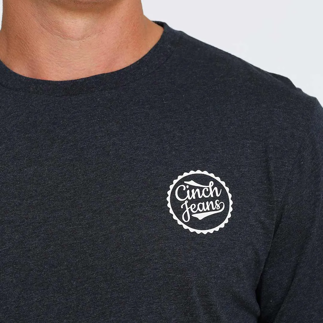 Cinch Men's Bottlecap Logo Long Sleeve Graphic T-Shirt