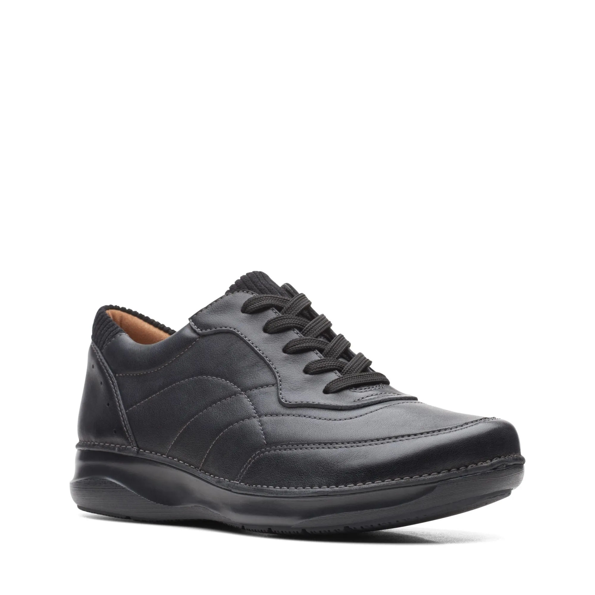 Clarks Appley Tie Black Leather