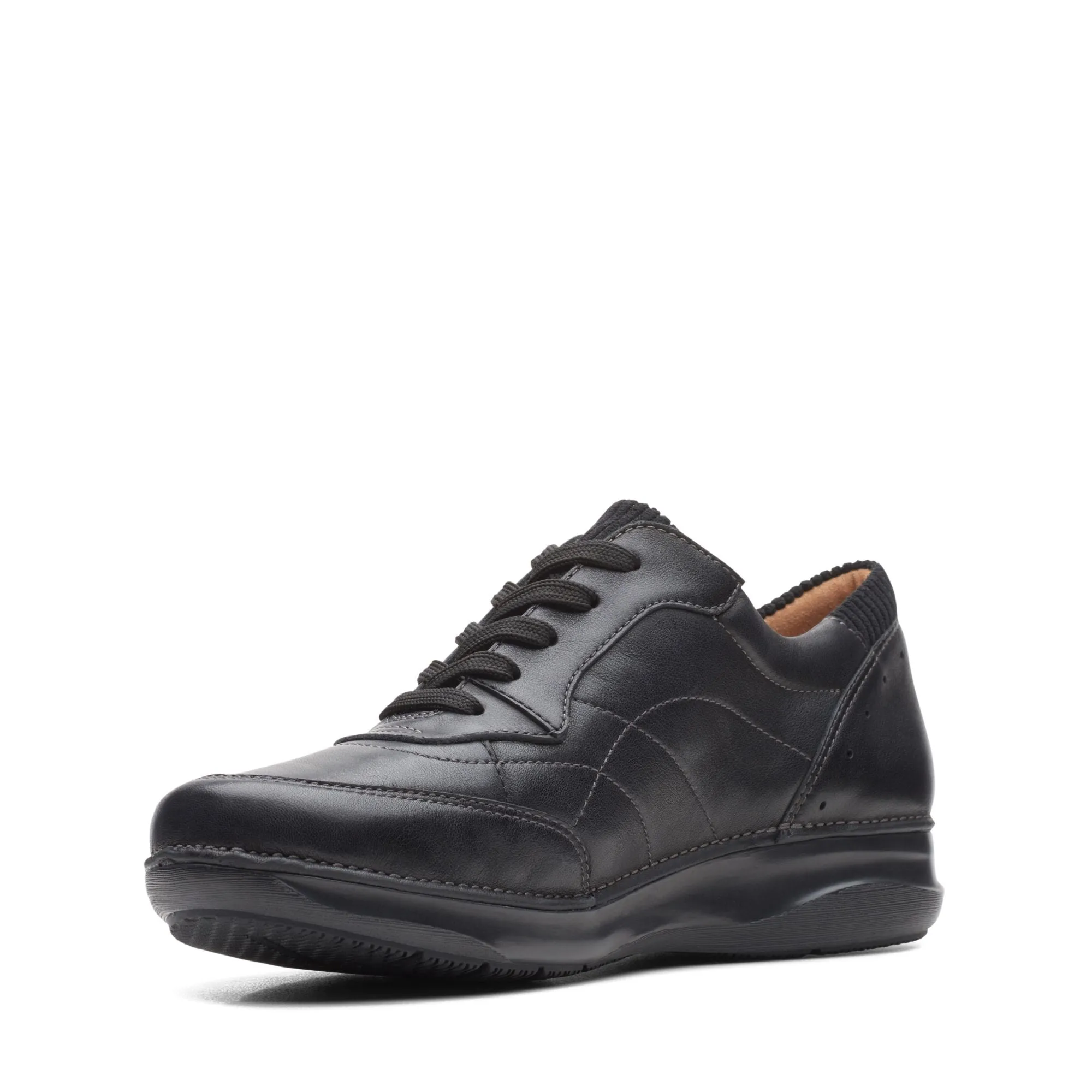 Clarks Appley Tie Black Leather