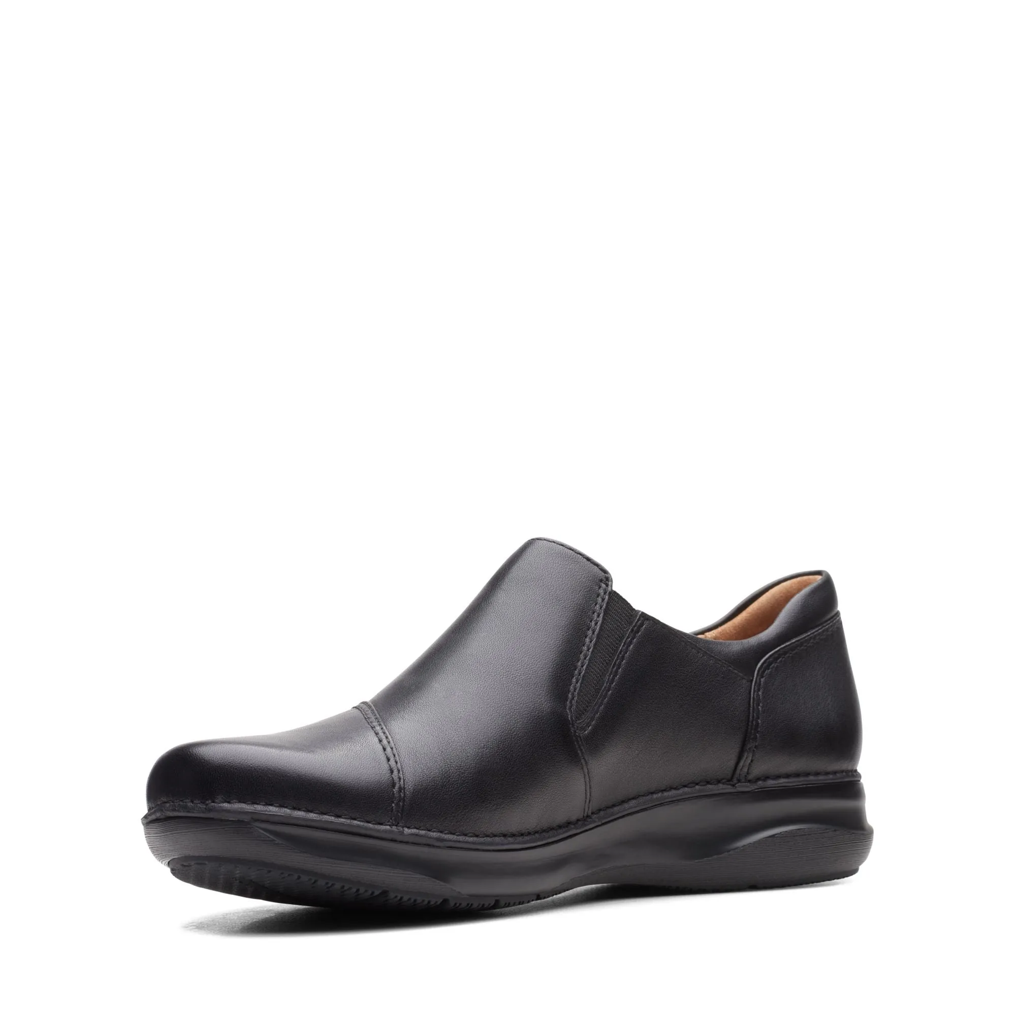 Clarks Appley Zip Black Leather