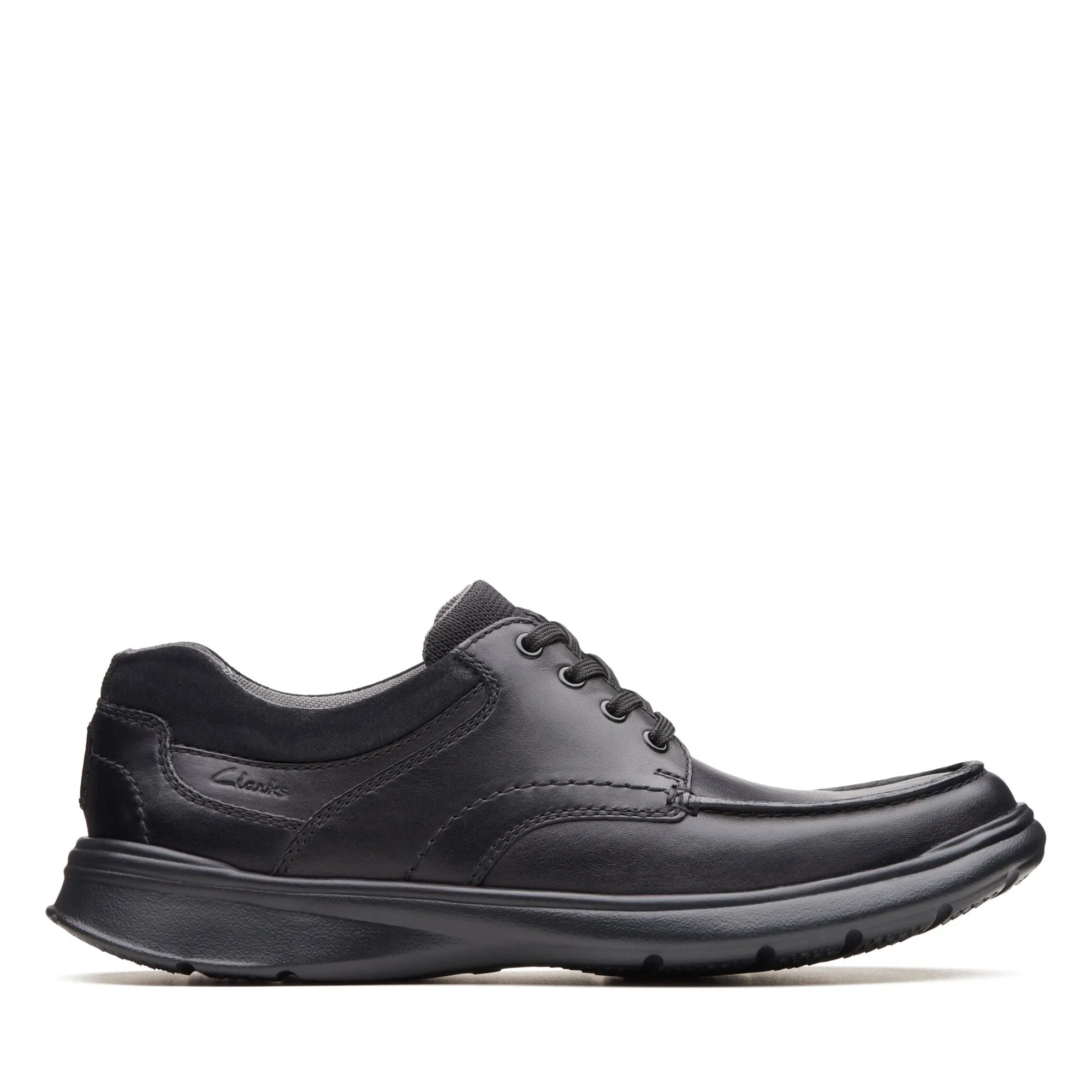 Clarks Cotrell Edge Black Smooth Leather - Standard Width