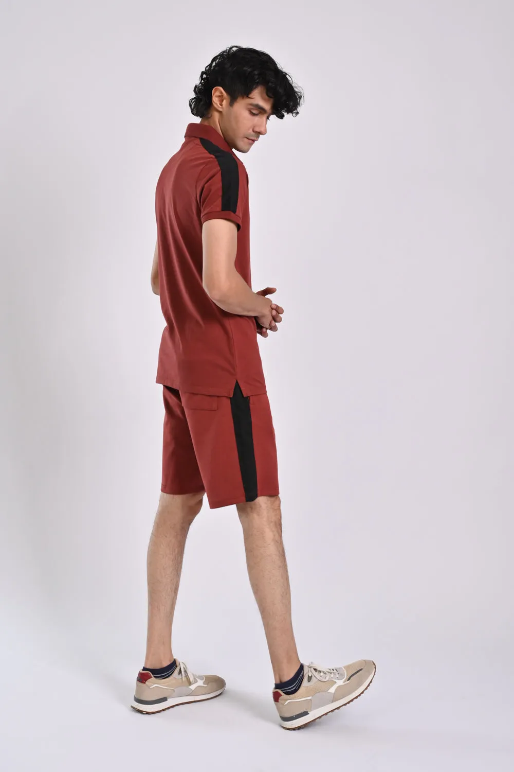 CONTRAST SLEEVE PANEL POLO