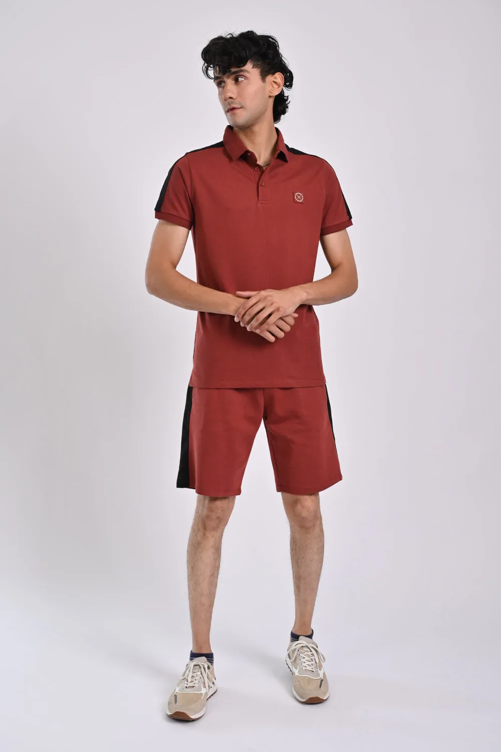 CONTRAST SLEEVE PANEL POLO