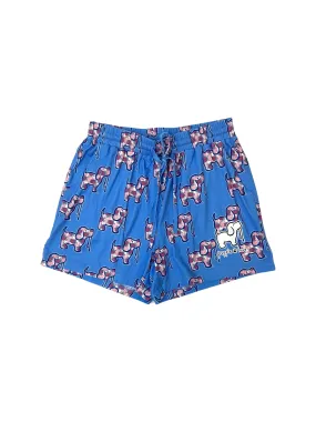 CORAL TURTLE PATTERN LOUNGE SHORTS