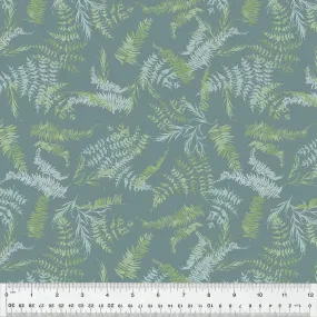 Cotton Fabric, FERN TEAL,53786D-9, Perennial Collection by Kelly Ventura for Windham Fabrics