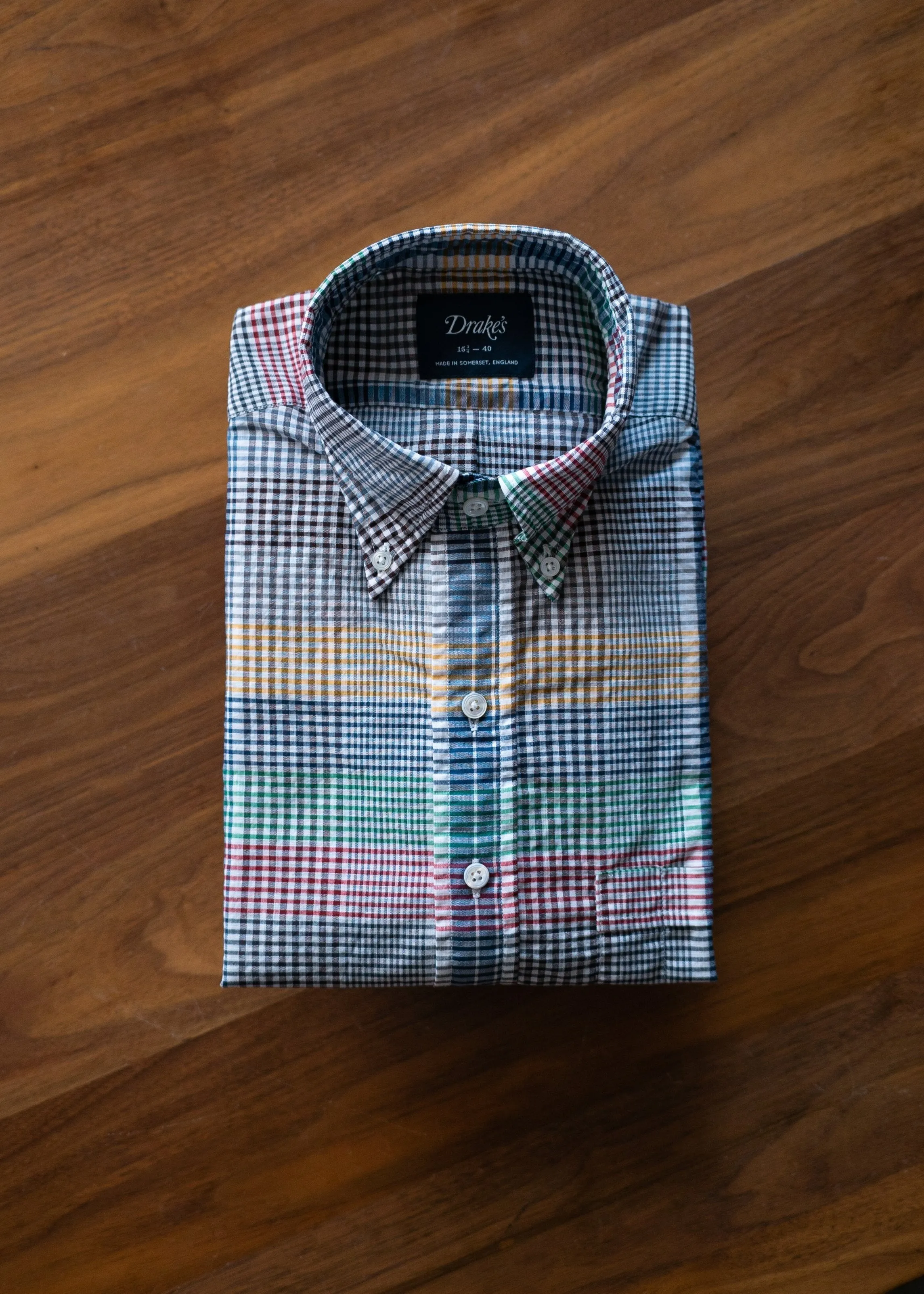 Cotton Madras Button-down Shirt