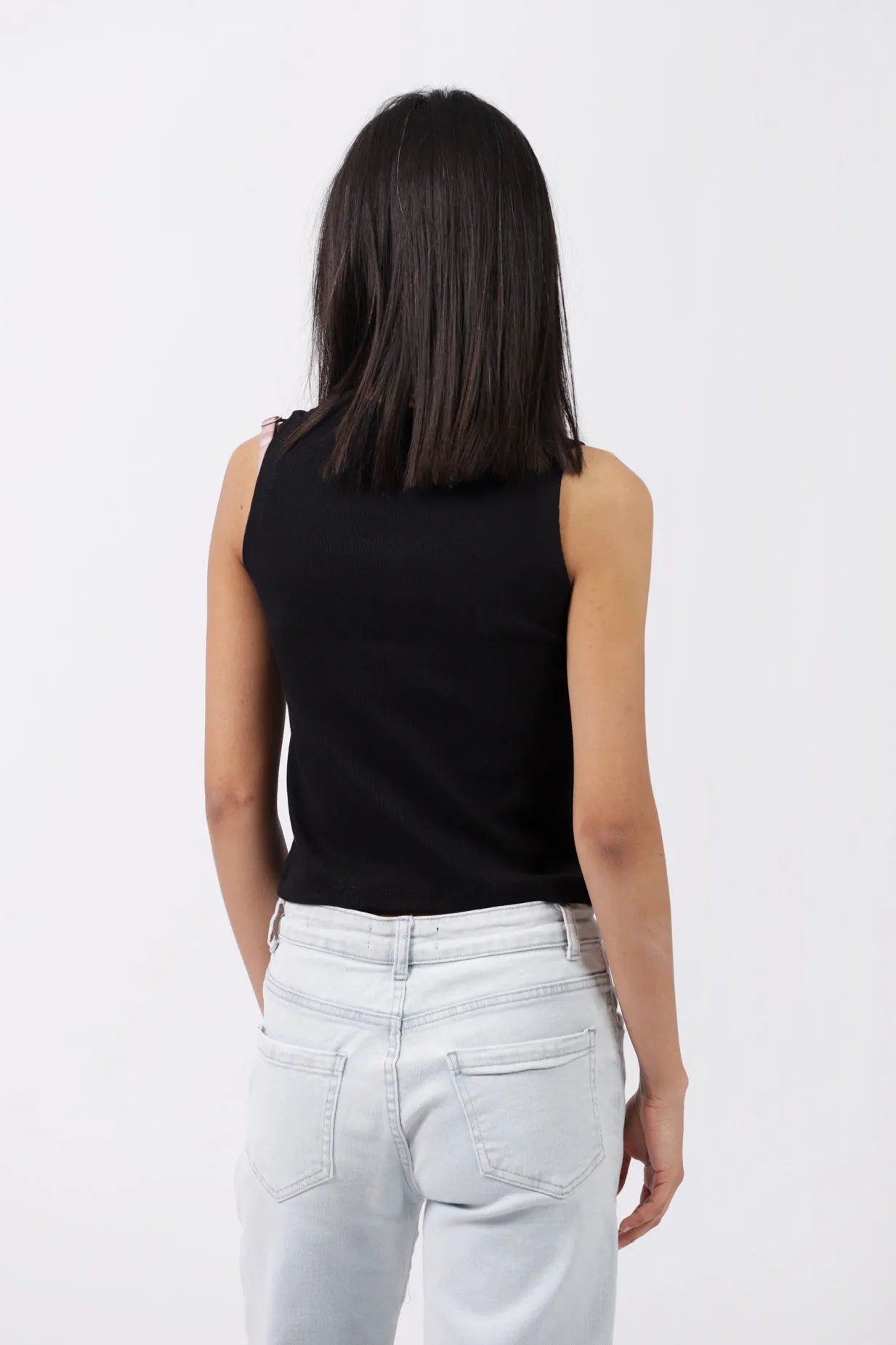 CROPPED CREW NECK TANK TOP