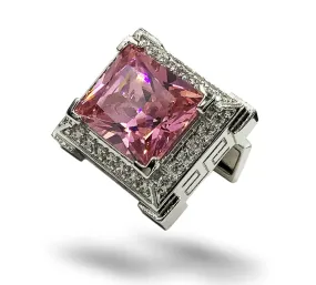 cufflink square pink