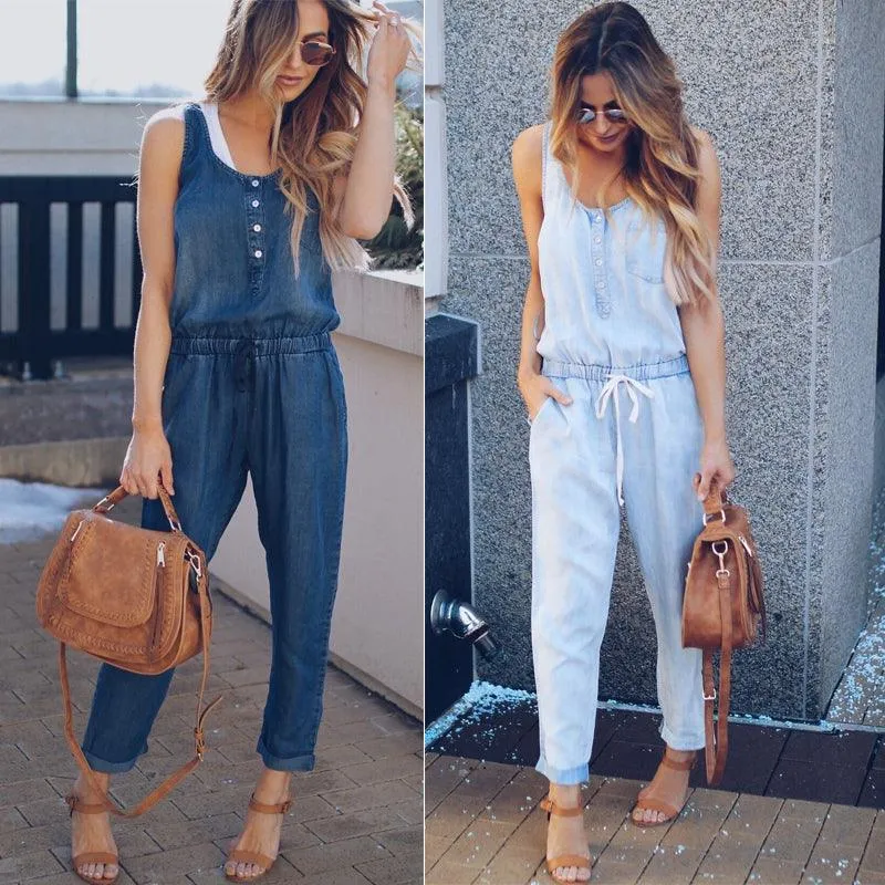 DENIM DREAM TANK JUMPSUIT