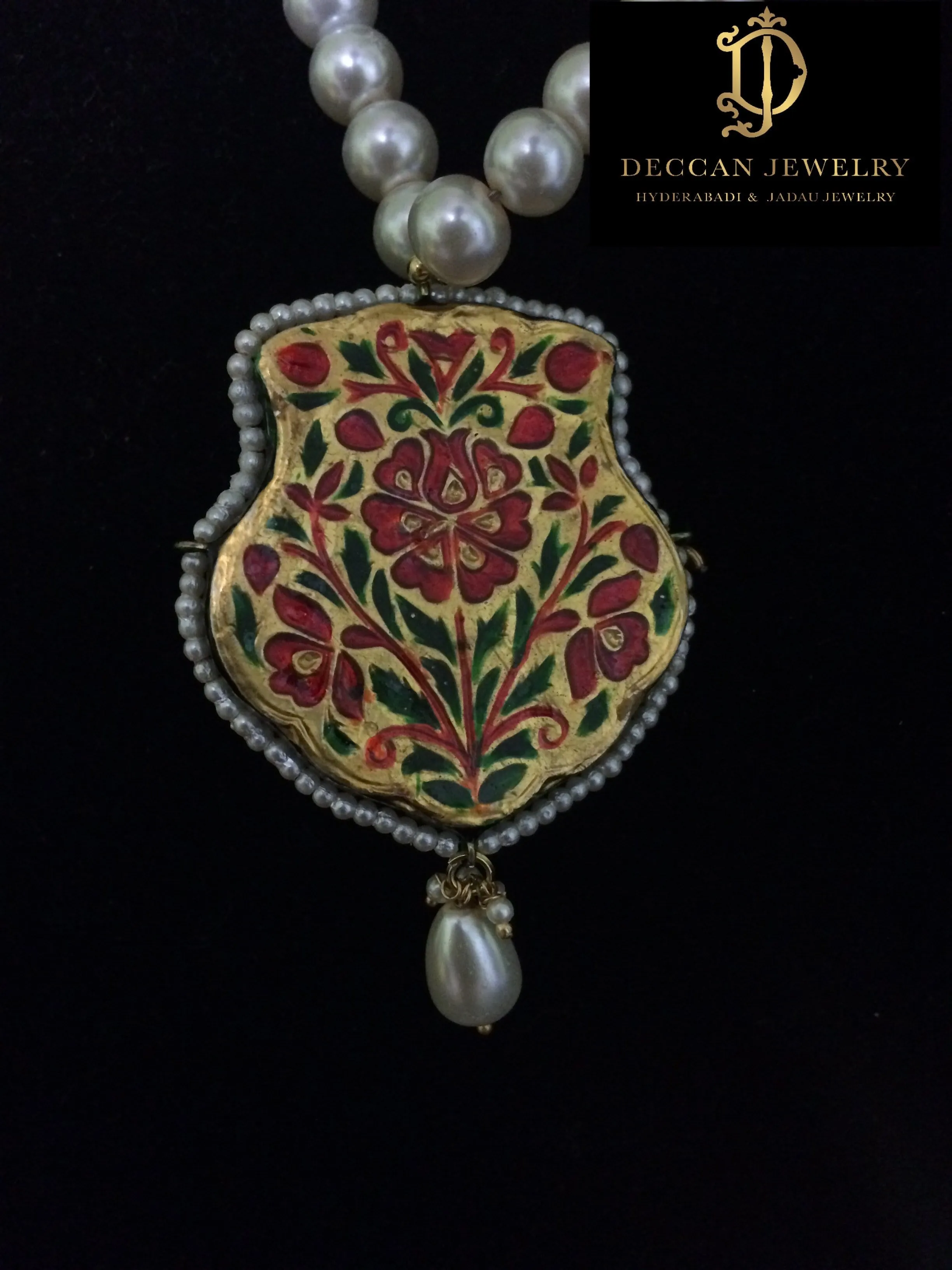 Devyani kundan Meena pendant set ( READY TO SHIP)