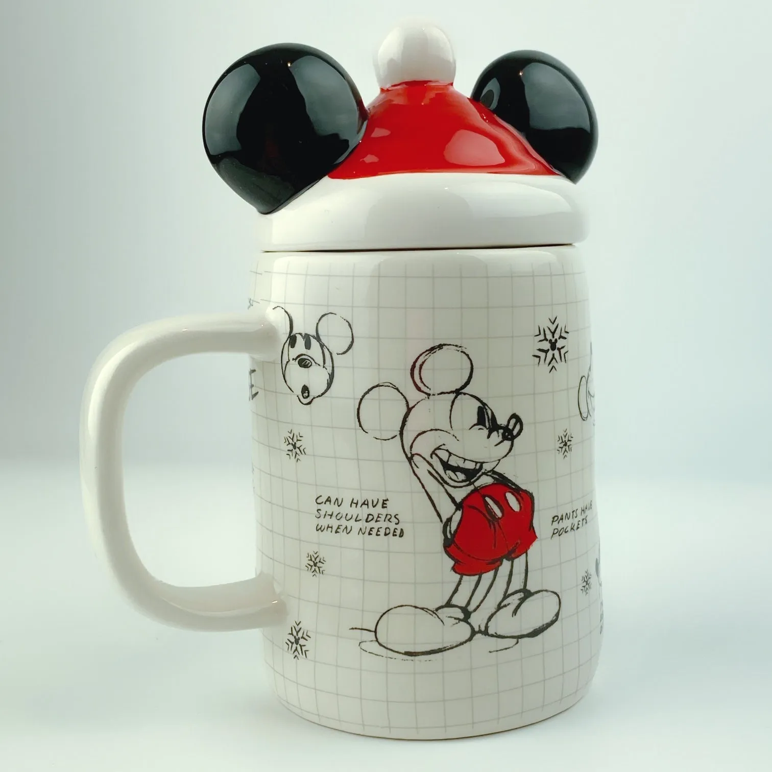 Disney® Sketch book Mickey Mouse Peek-a-Boo Holiday Mug 22 oz. with Lid