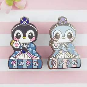 Drummer Penguin: Girl's Day Animal Enamel Pins