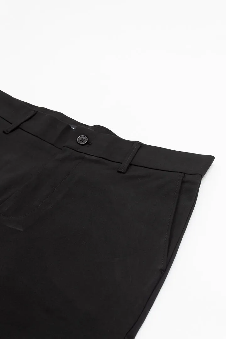 Ebony Black Stretch Chino Shorts