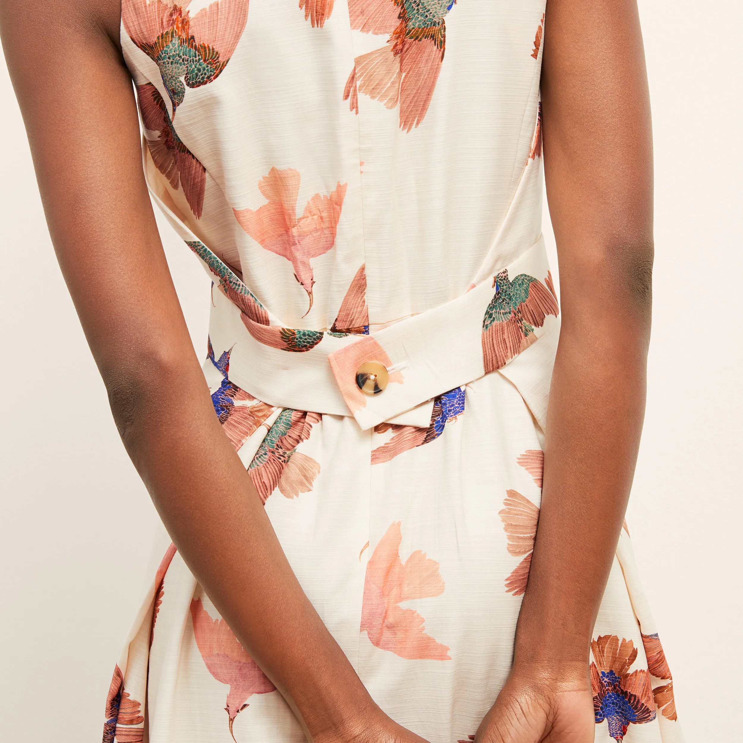 Estela Dress - Airy Cotton :: Hummingbird Print