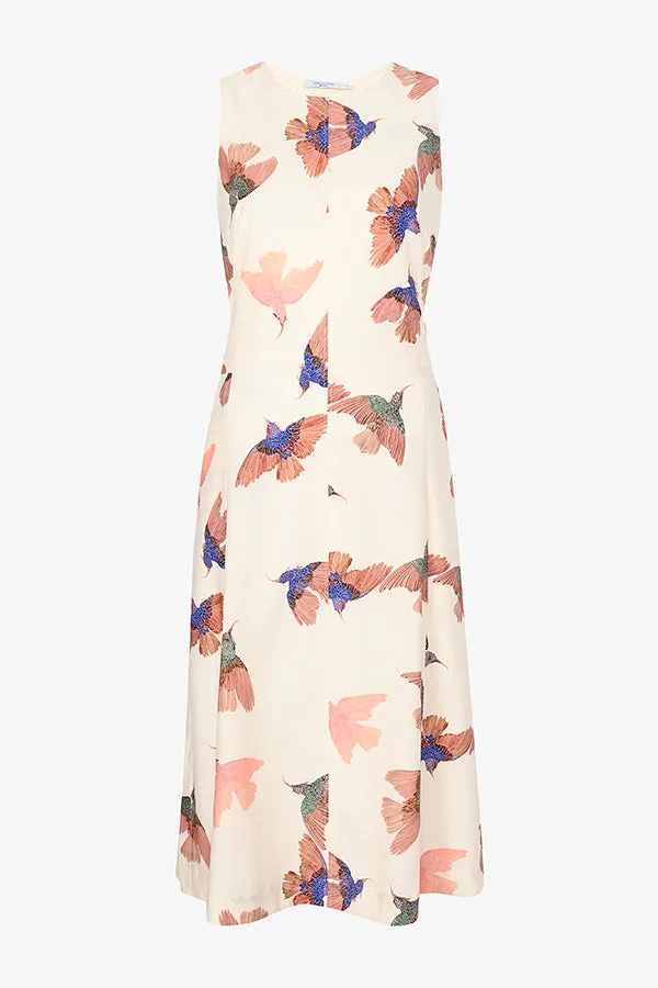 Estela Dress - Airy Cotton :: Hummingbird Print