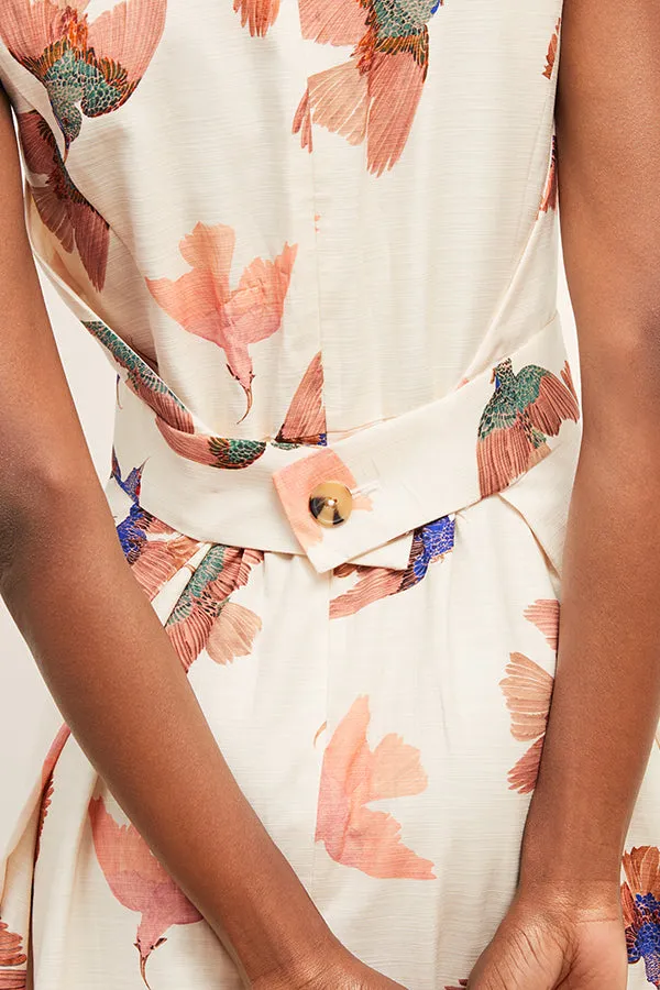 Estela Dress - Airy Cotton :: Hummingbird Print