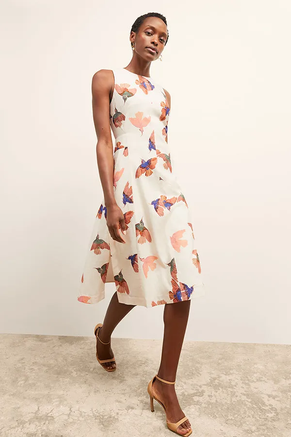 Estela Dress - Airy Cotton :: Hummingbird Print