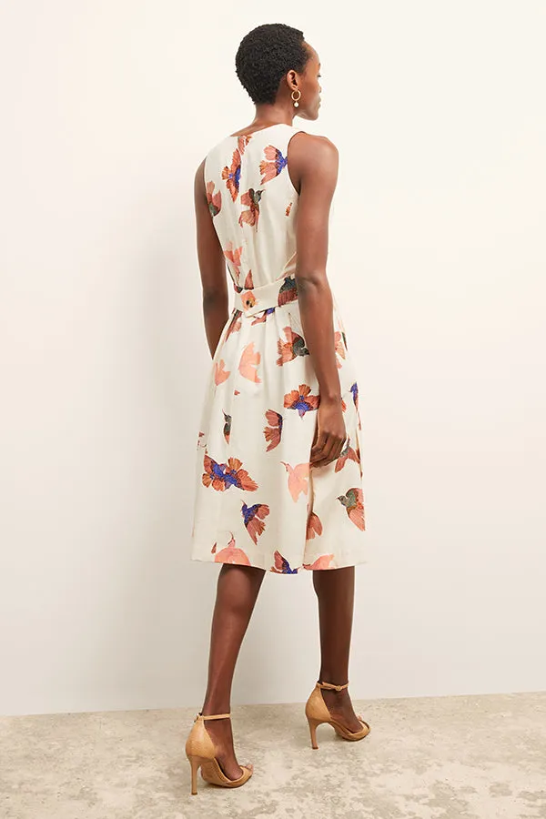 Estela Dress - Airy Cotton :: Hummingbird Print