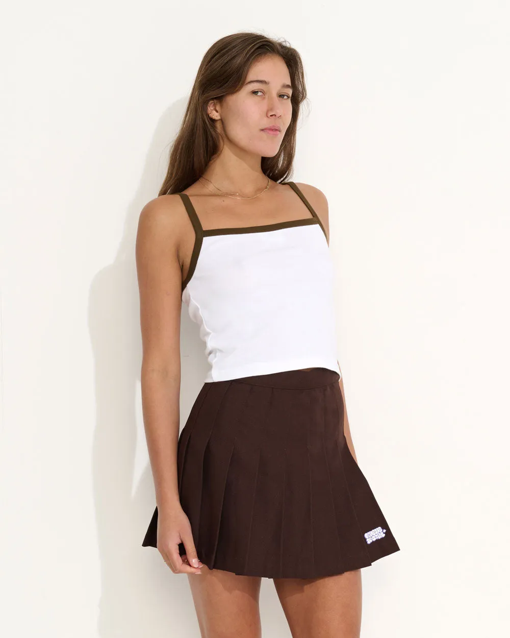 Finesse x X-girl Tennis Skirt Chocolate