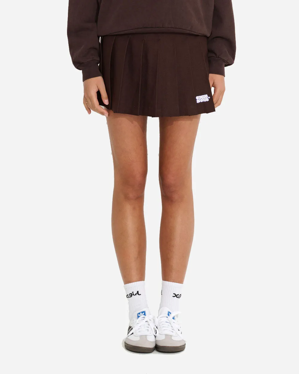 Finesse x X-girl Tennis Skirt Chocolate