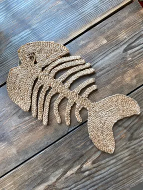 Fish placemat- Dark natural