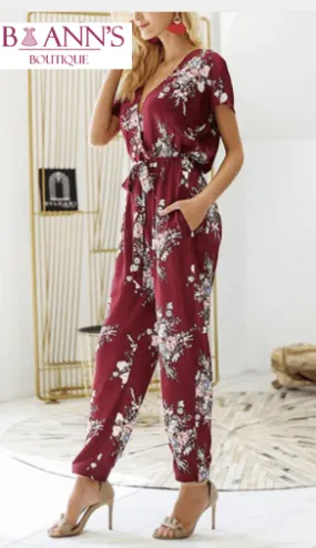 FLORAL WRAP-IT-UP JUMPSUIT