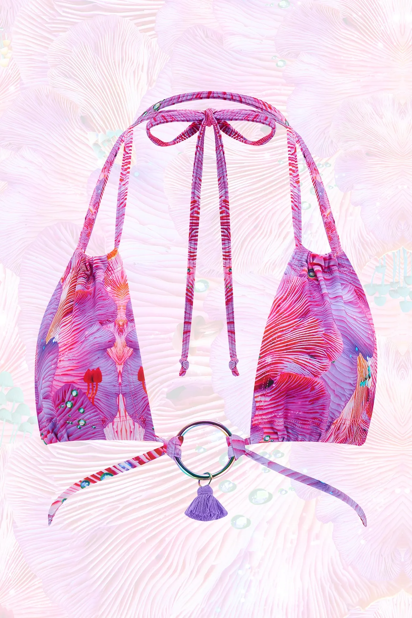 Forest Of Dreams Pink Bikini Top