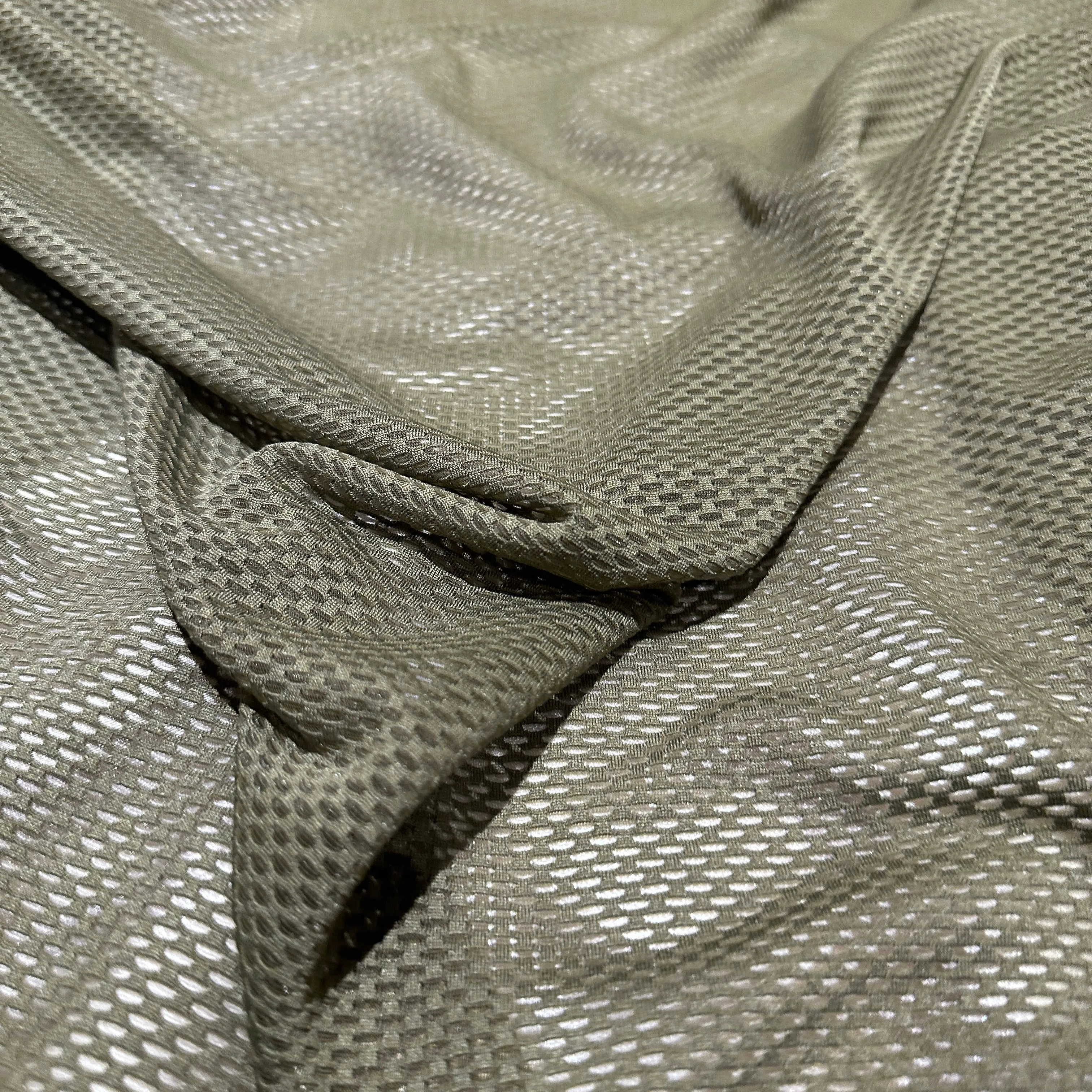 FS1198 Plain Fishnet Mesh Fabric Stretch Black Salmon Olive