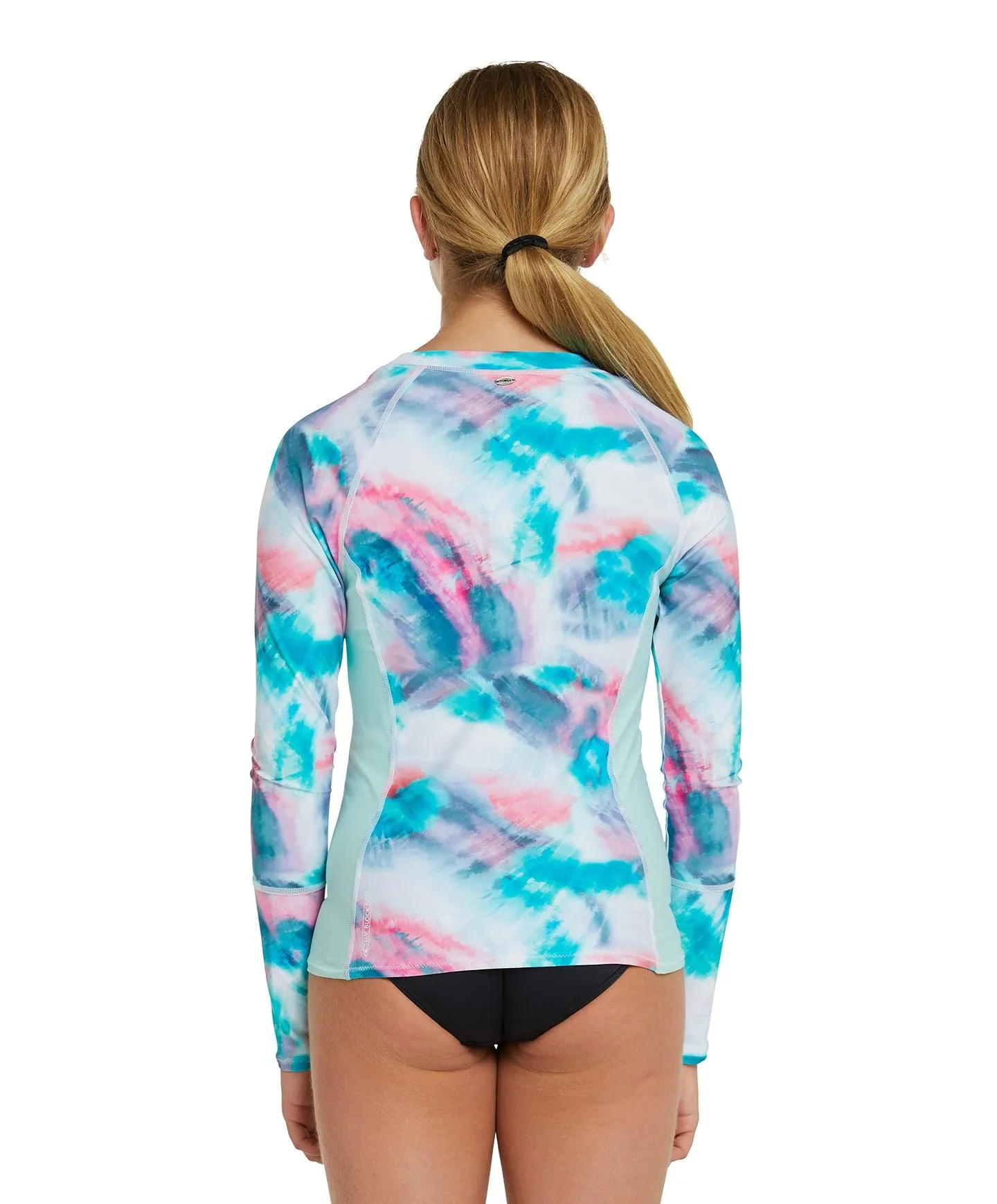 Girl's Bahia Long Sleeve Zip Through Rash Vest - Wavedye