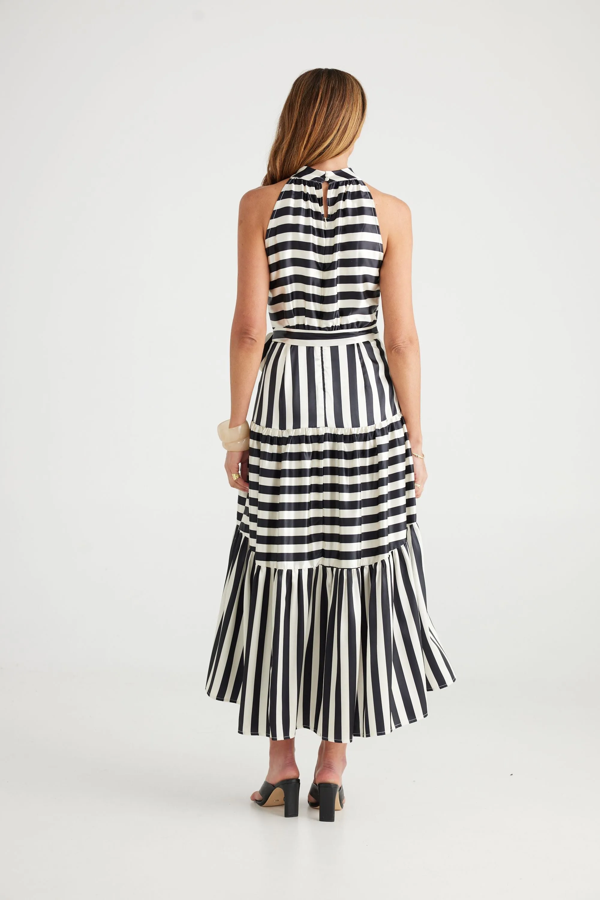 Greta Dress (Midnight Stripe)