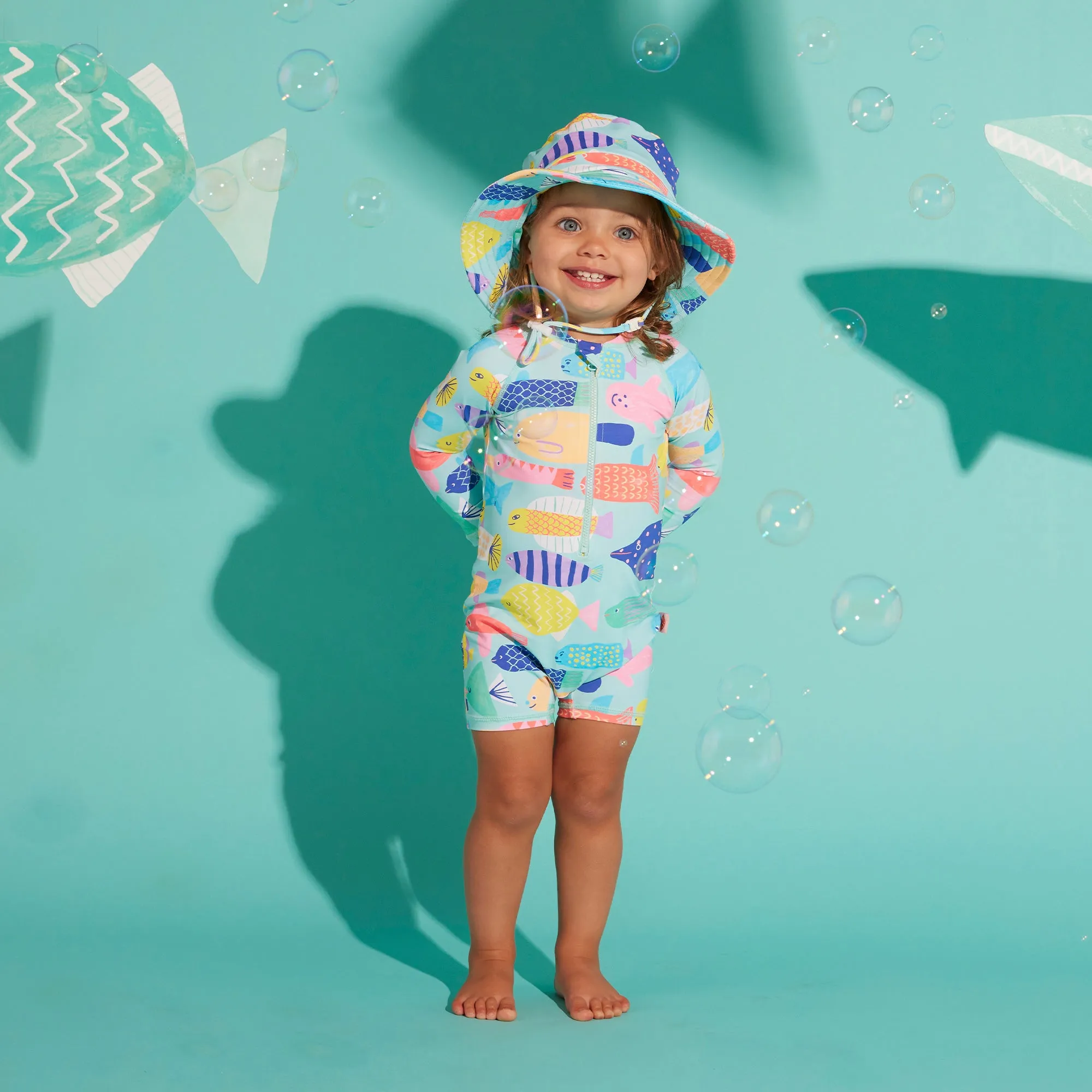 Halcyon  Nights Long Sleeve Swim Suit Rainbow Reef