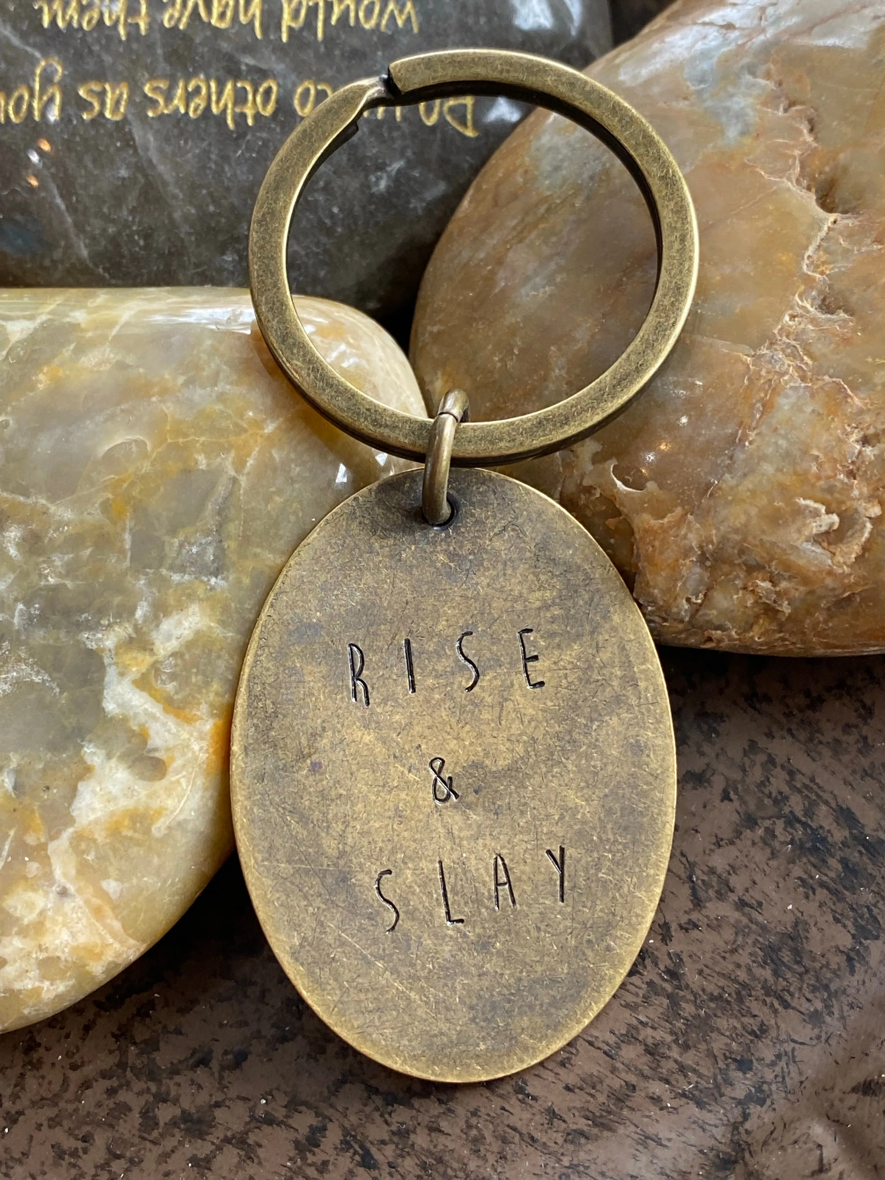 Hand Stamped Keychains made in USA