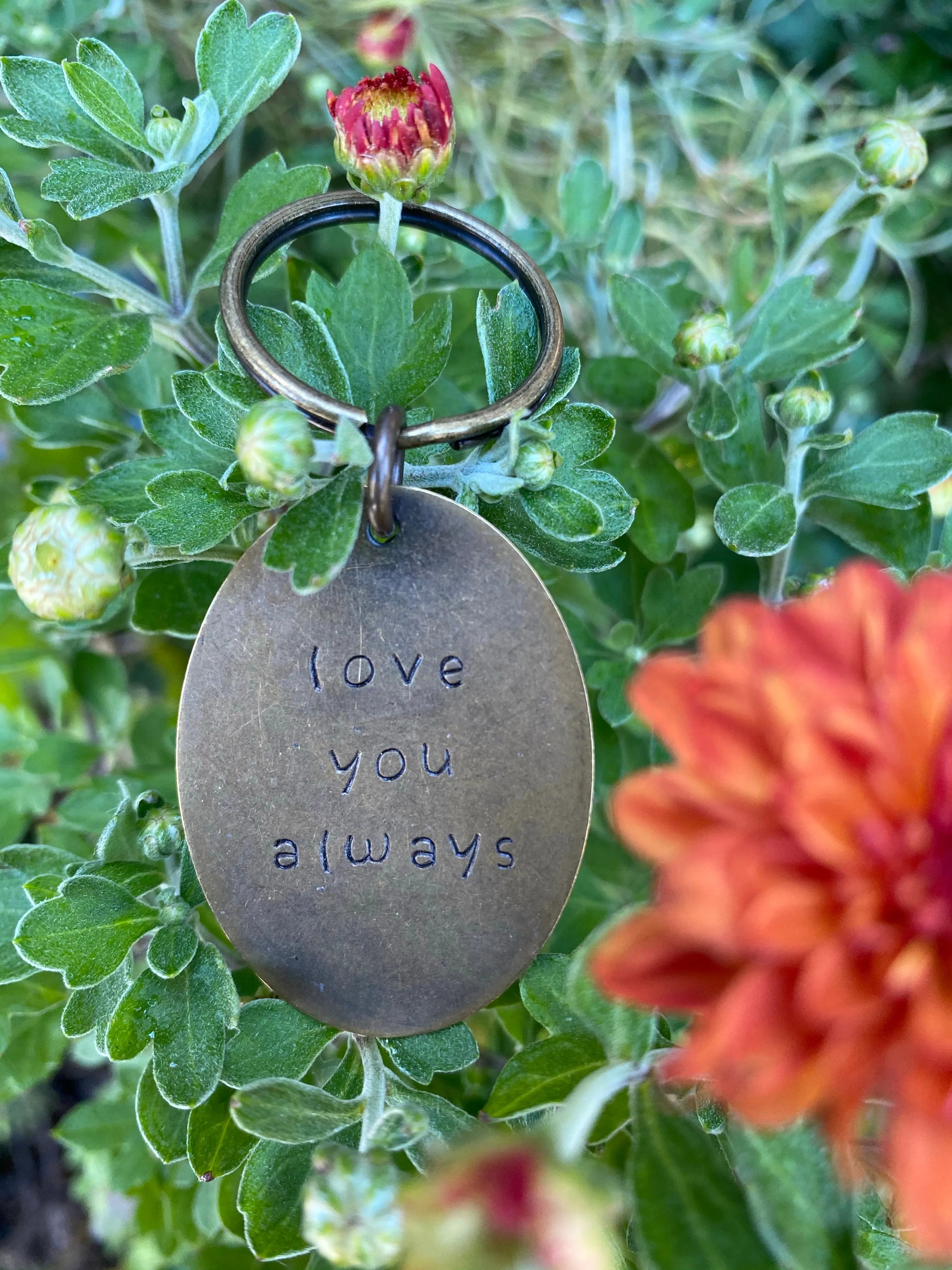 Hand Stamped Keychains made in USA