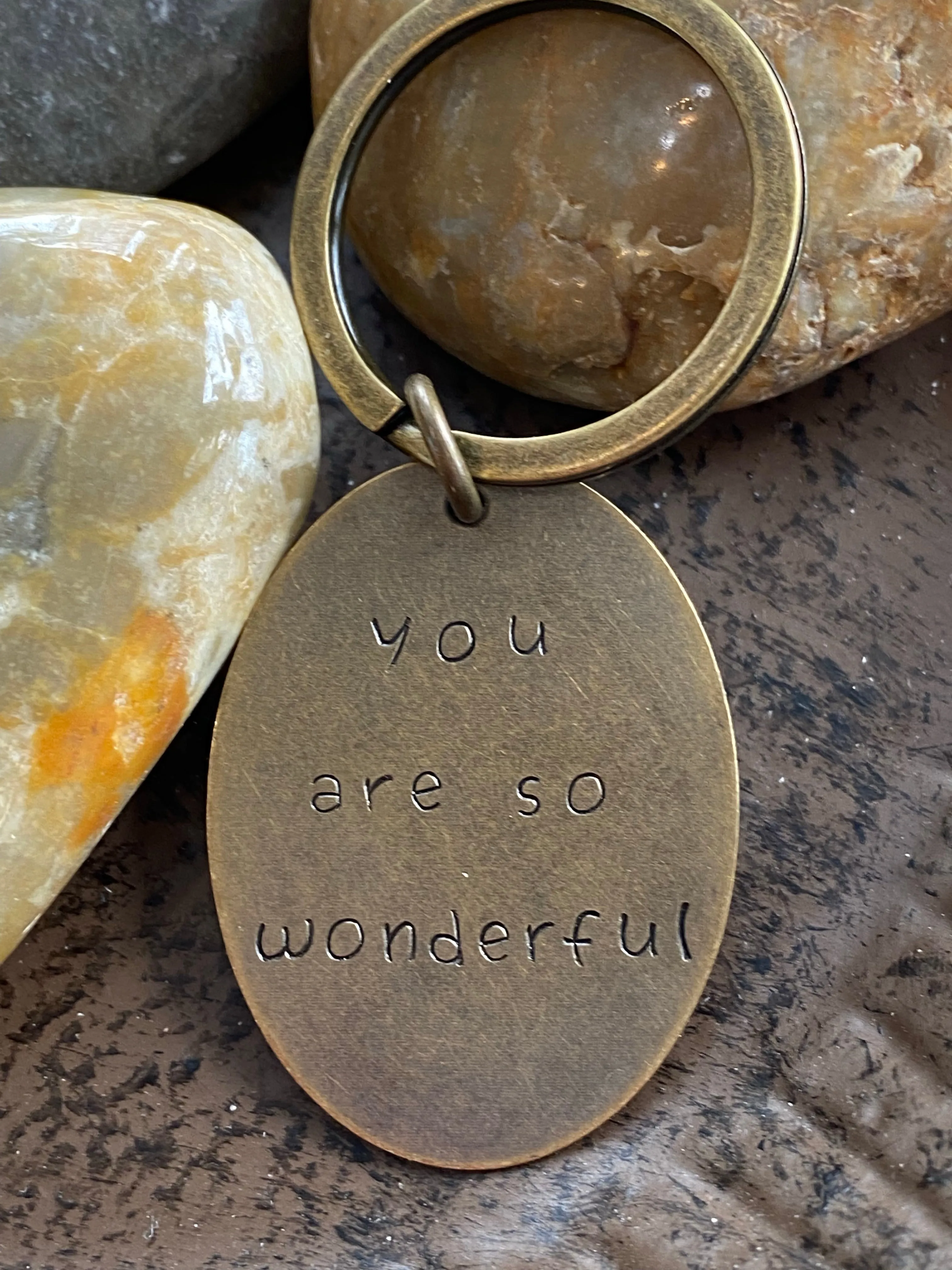 Hand Stamped Keychains made in USA