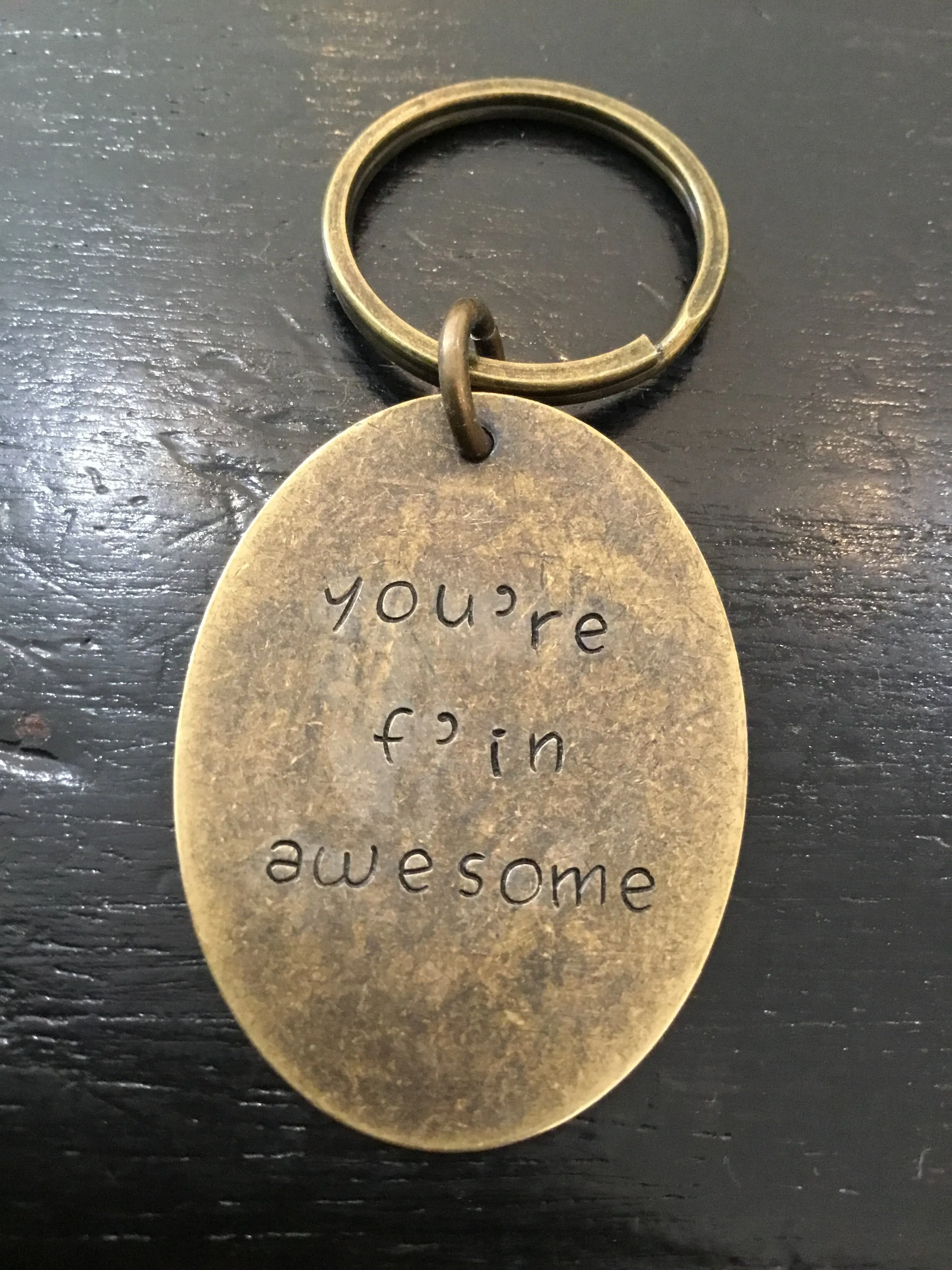 Hand Stamped Keychains made in USA