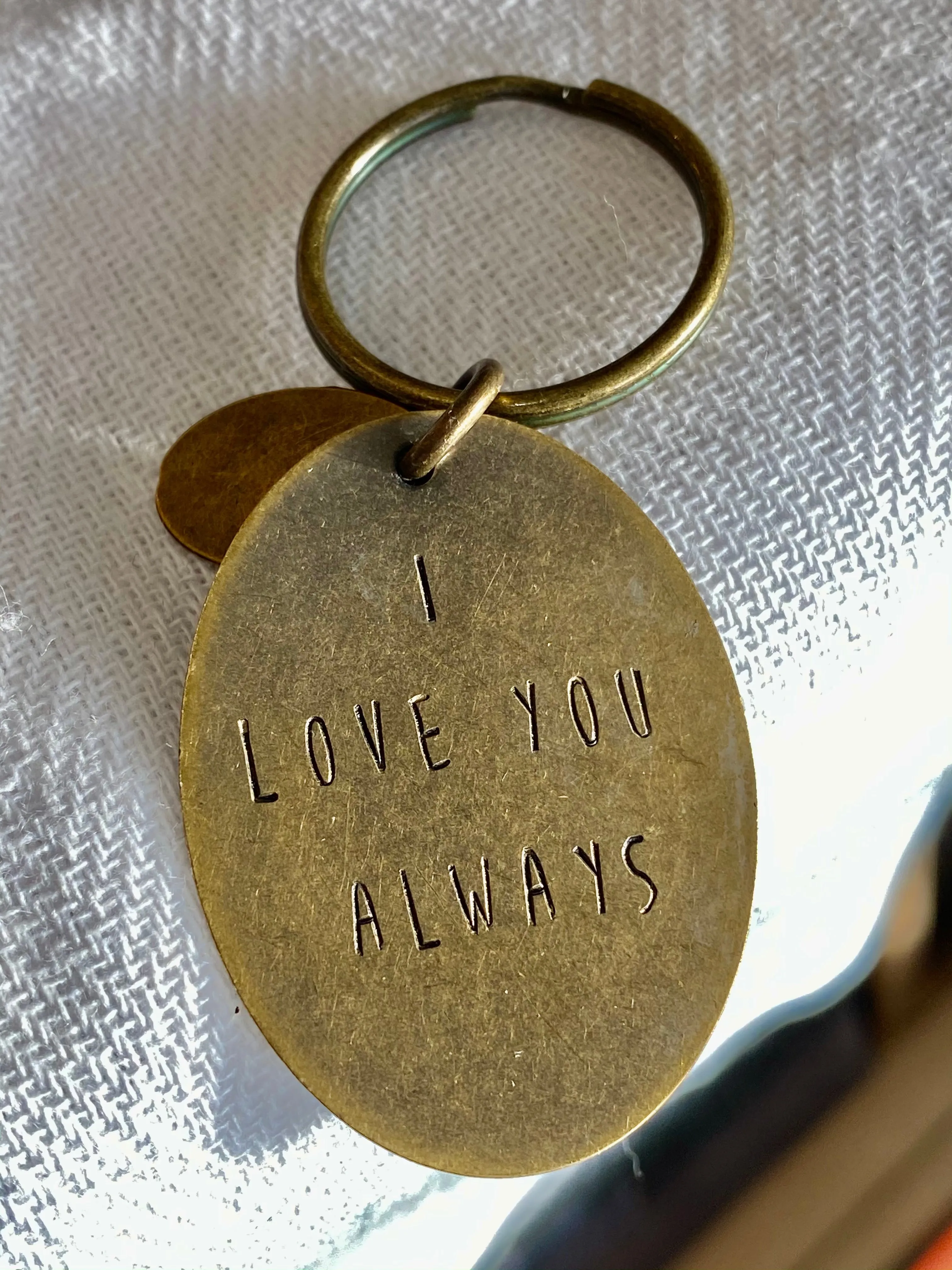 Hand Stamped Keychains made in USA