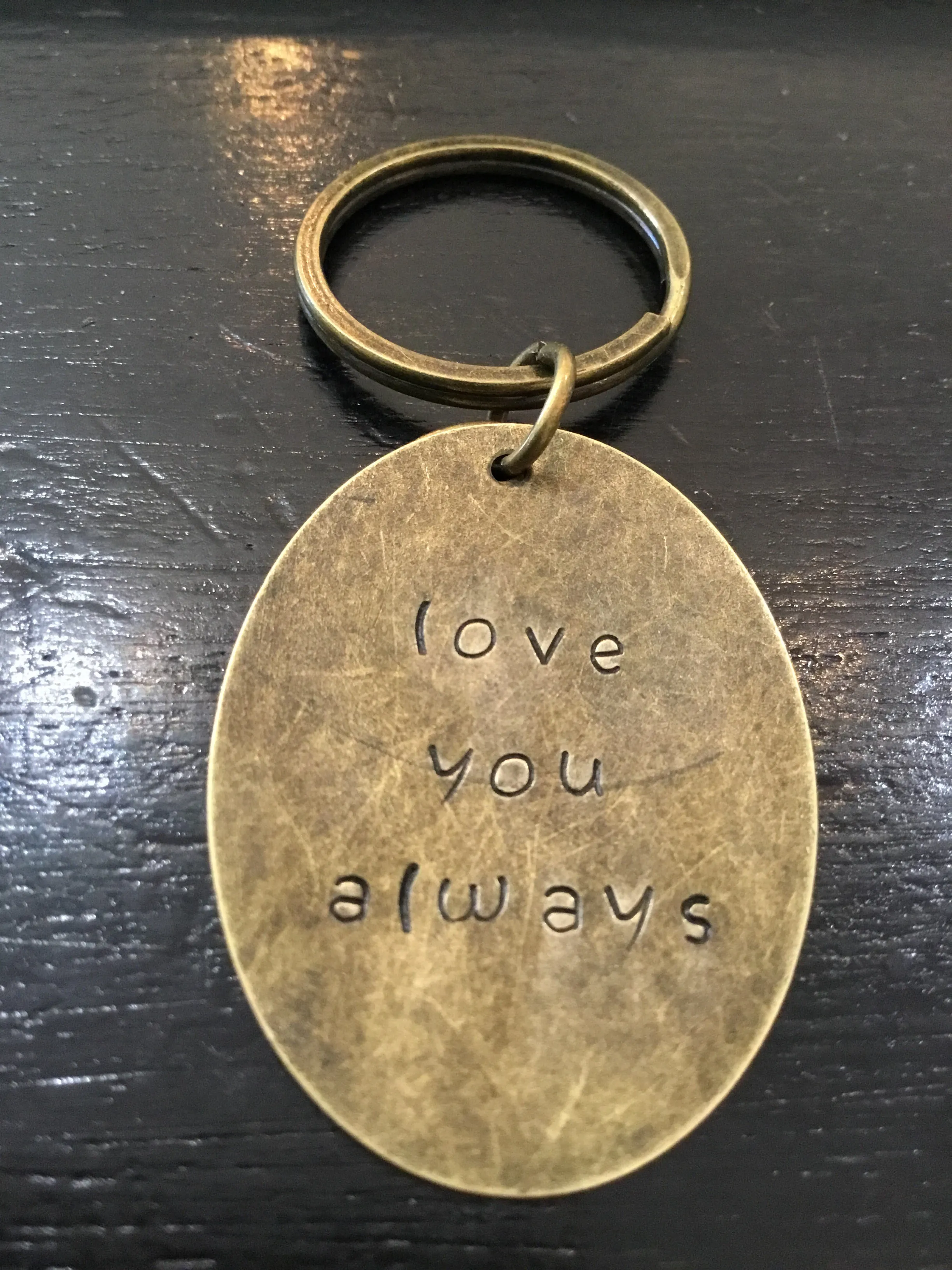 Hand Stamped Keychains made in USA