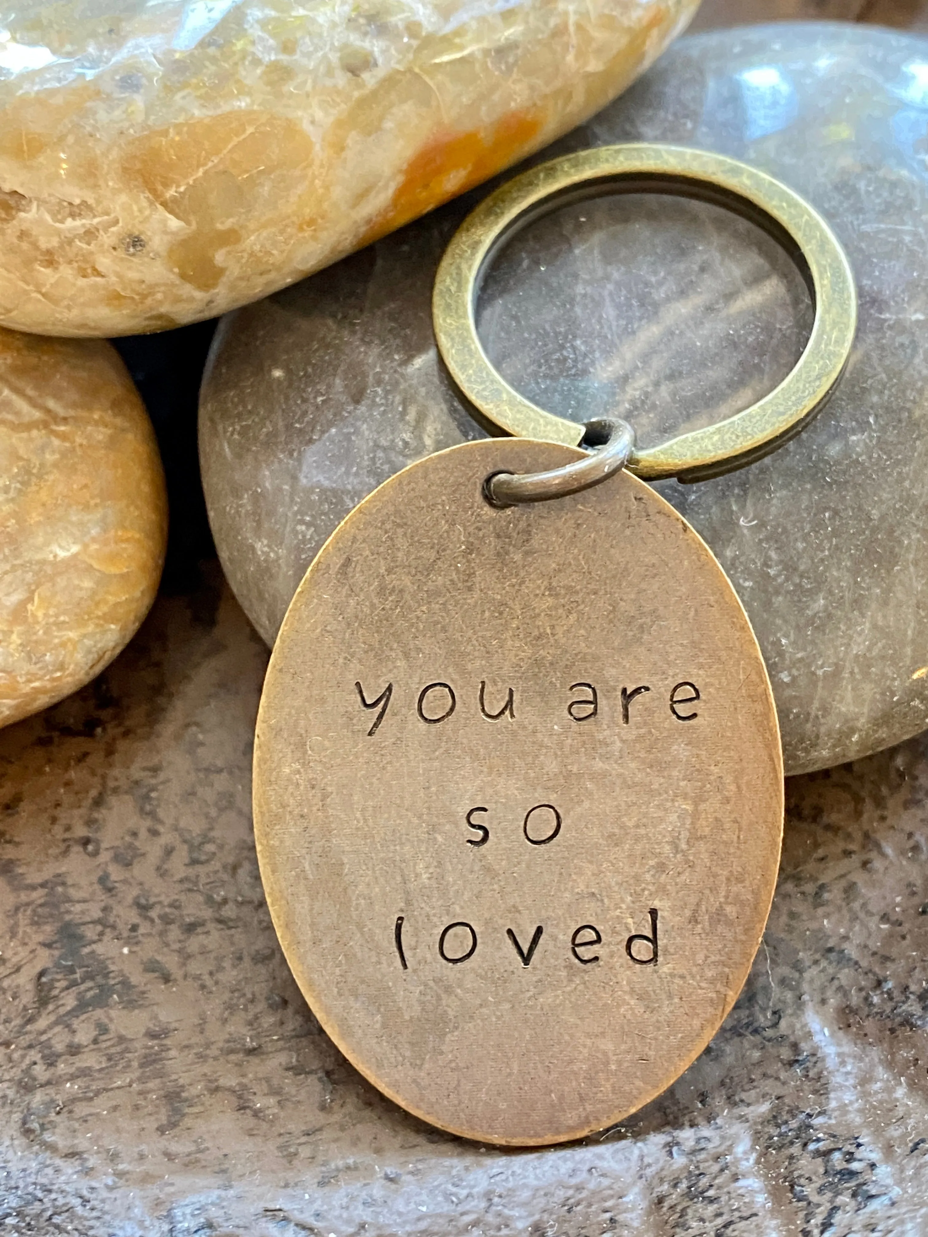 Hand Stamped Keychains made in USA