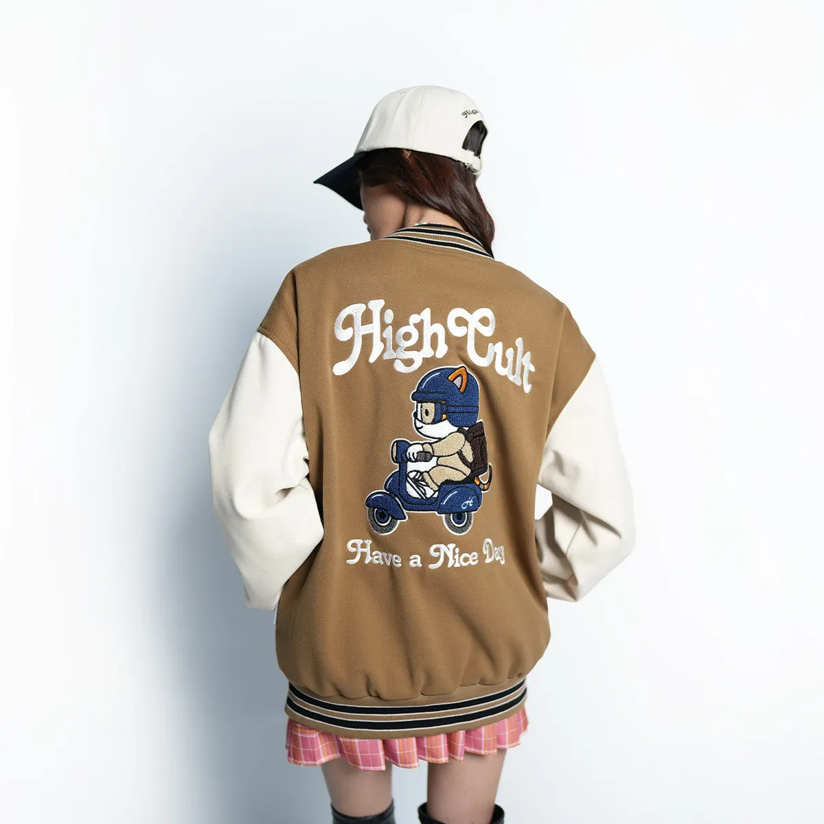 “Have a Nice Day” Haru Varsity Jacket - 131