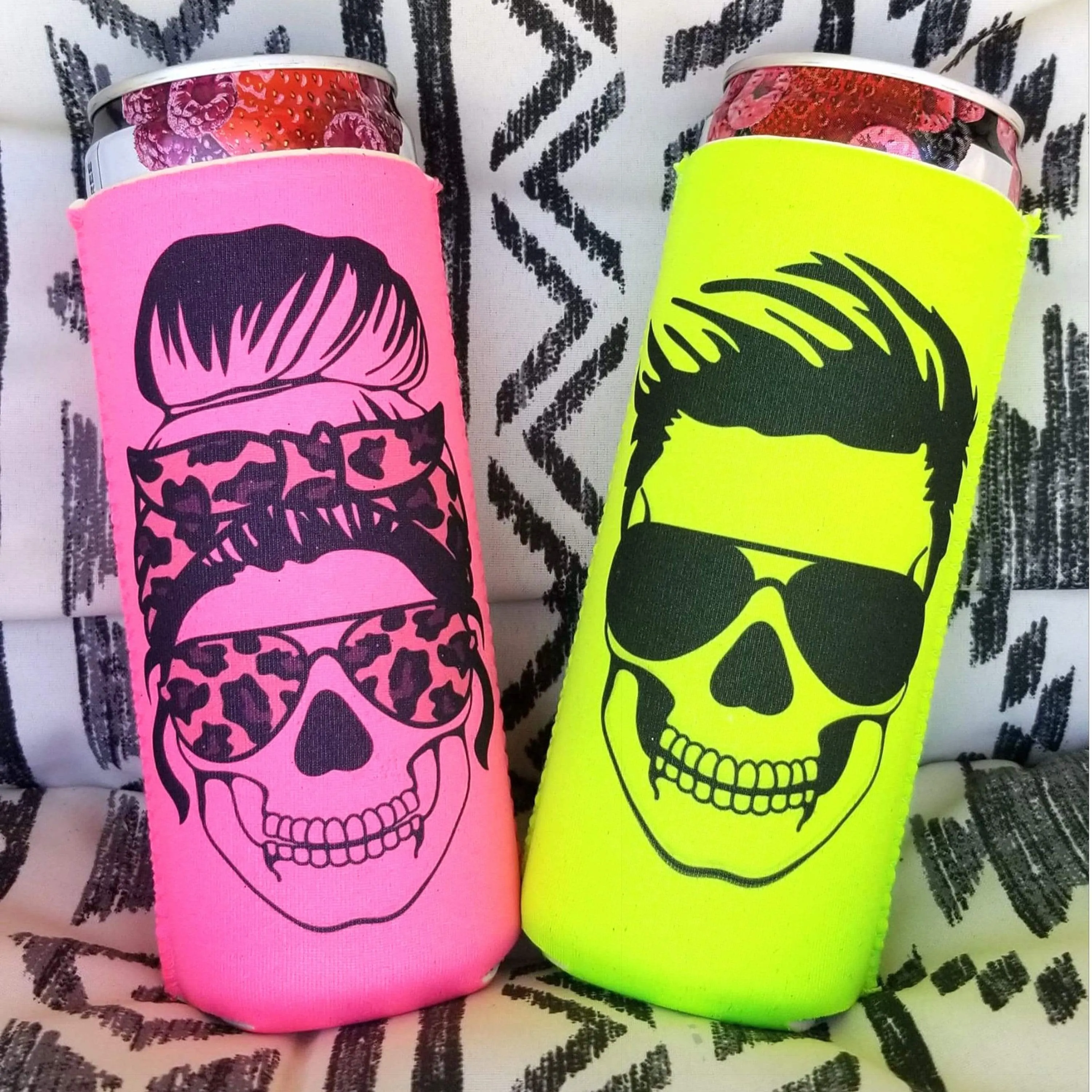 His and Hers Skinny Can Cooler for 12 oz drinks