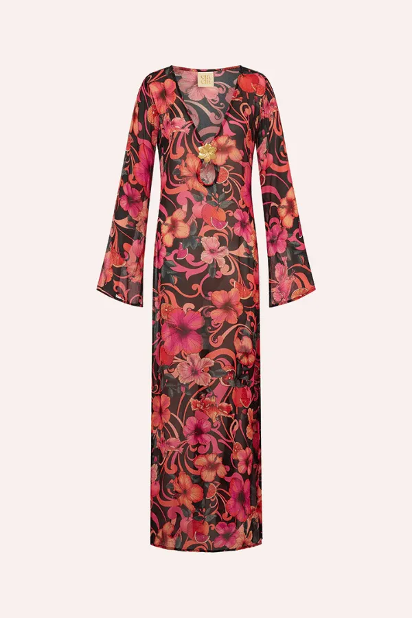 Hotline Maxi Dress Hibiscus Pink