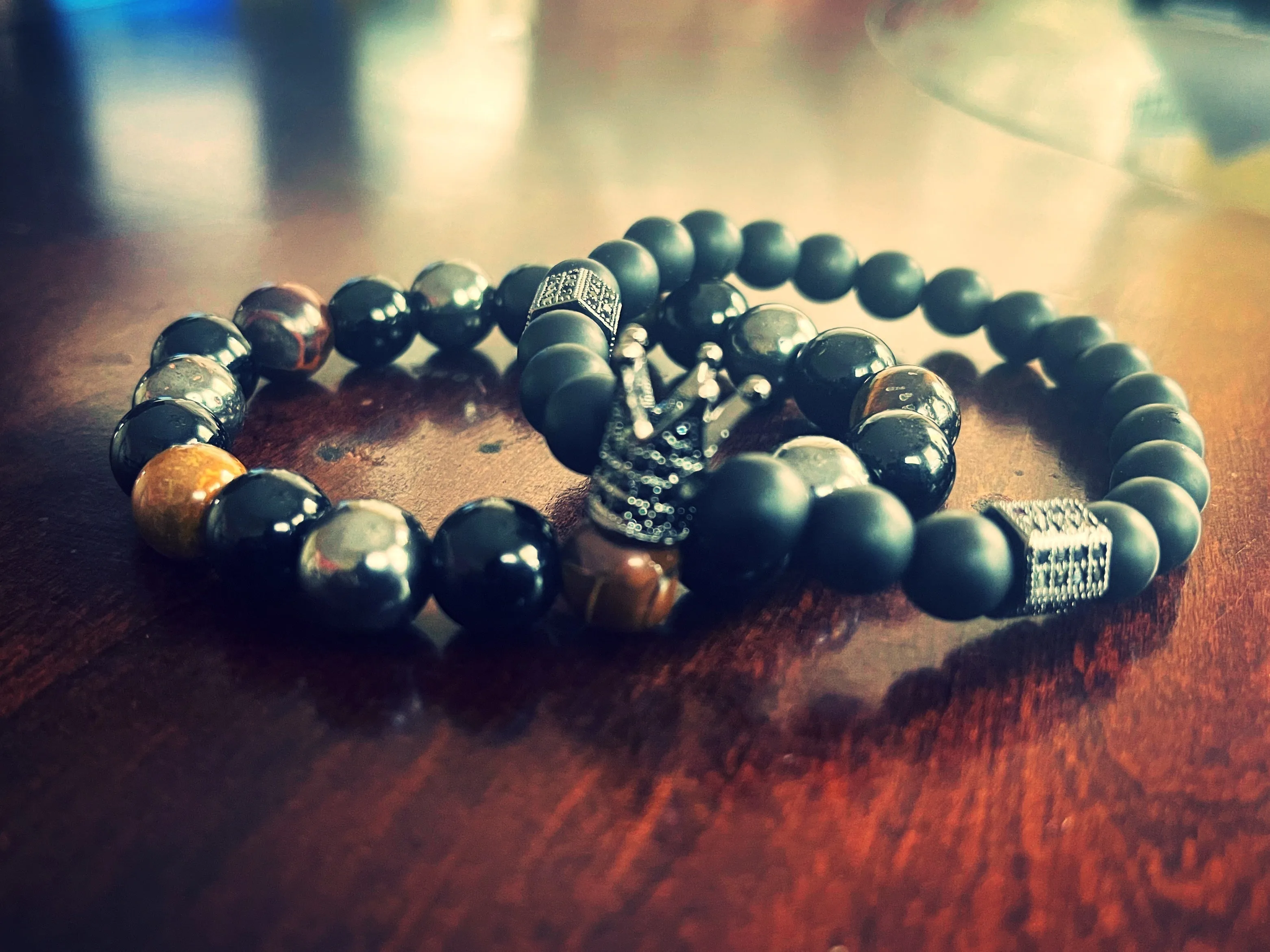 I Am King Set -  Obsidian, Tiger's Eye, and Hematite