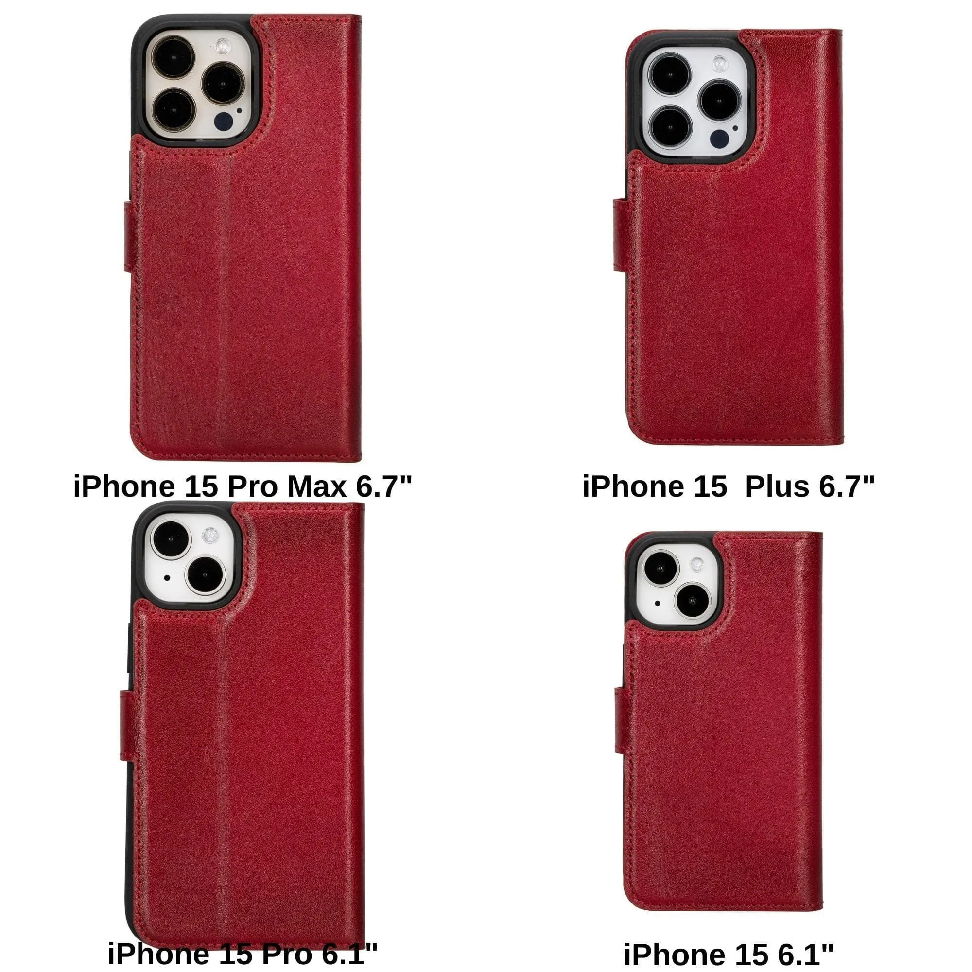 iPhone 16 Series Detachable Leather Wallet Case