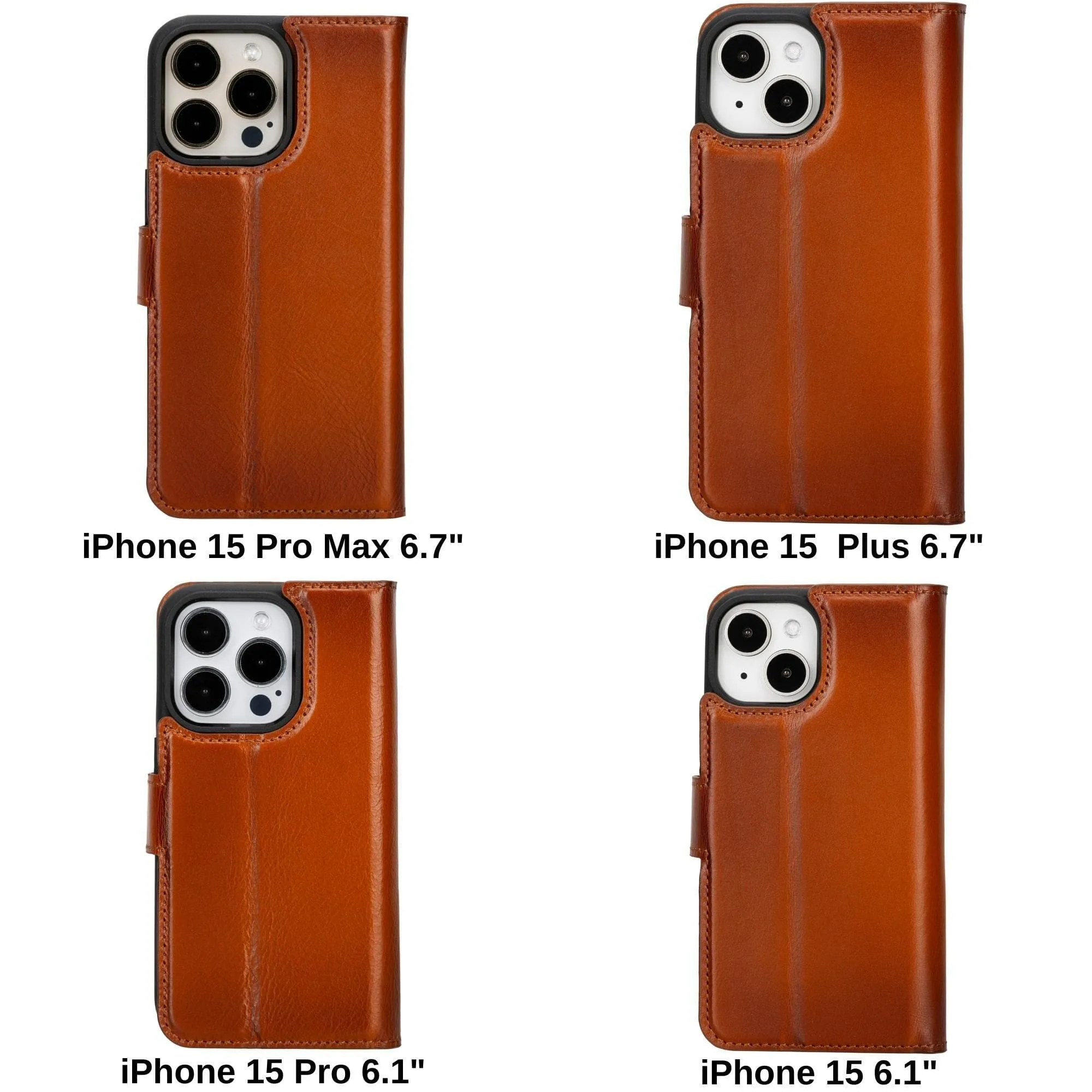 iPhone 16 Series Detachable Leather Wallet Case