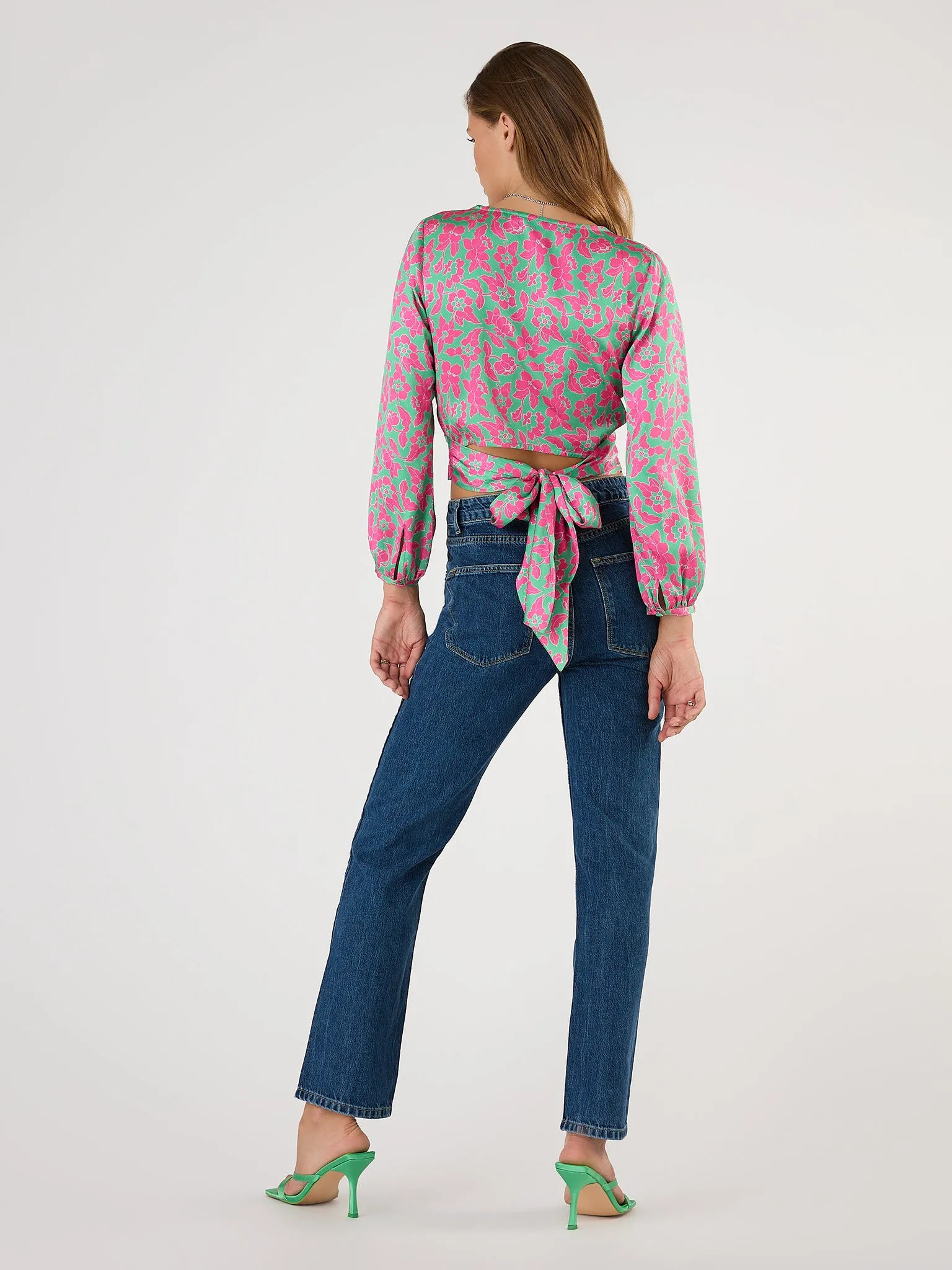 Jaliya Blouse in Pink Floral